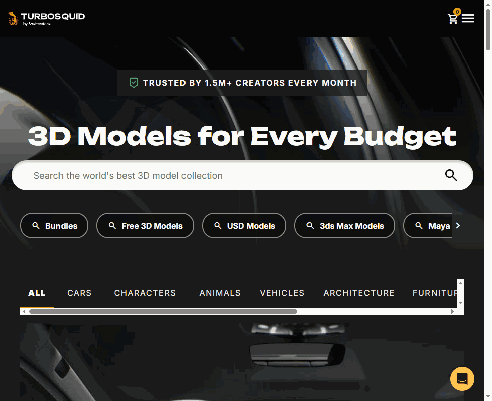 TurboSquid 网站截图