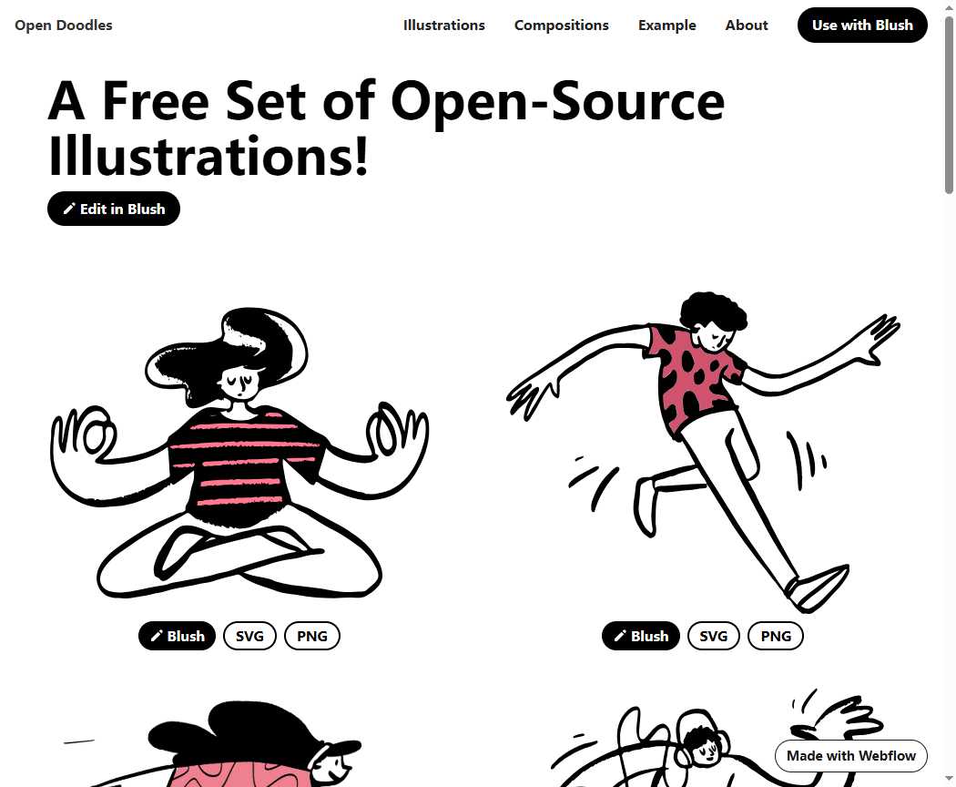 Open Doodles 网站截图